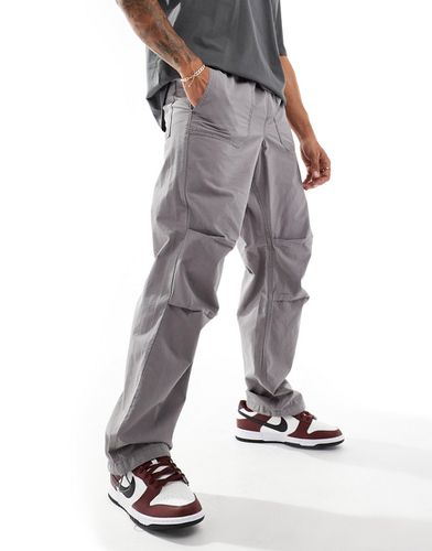 Pantalon ample en tissu ripstop avec taille élastique - Selected Homme - Modalova