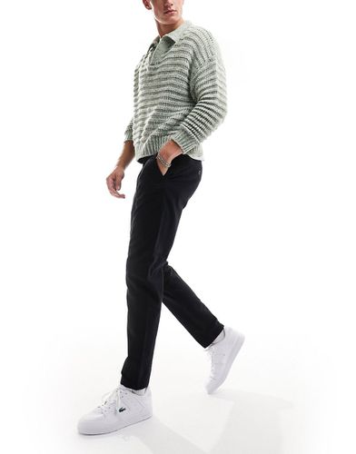 Pantalon ajusté en tissu brossé - Gris foncé - Selected Homme - Modalova