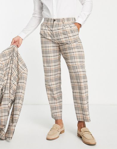 Pantalon de costume coupe ample - Beige - Selected Homme - Modalova