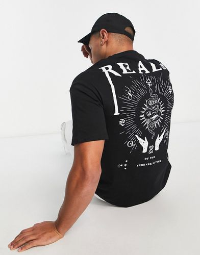 T-shirt oversize avec imprimé Realm au dos - Selected Homme - Modalova