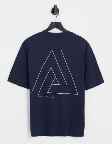 T-shirt oversize avec imprimé triangle au dos - Selected Homme - Modalova