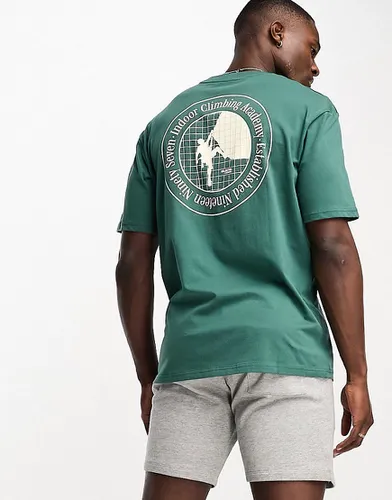 T-shirt oversize en coton mélangé avec imprimé Outdoor au dos - Selected Homme - Modalova
