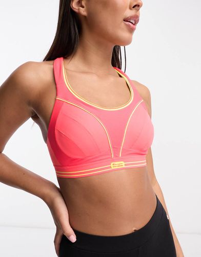 Ultimate Run - Brassière de sport à détails jaunes - Shock Absorber - Modalova