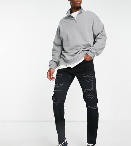 Jean décontracté effet usé - délavé - Exclusivité ASOS - Sixth June - Modalova