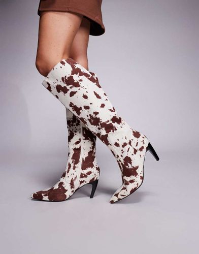 Simmi - Lapis - Bottes hauteur genou  talon avec imprim vache - Simmi Shoes - Modalova