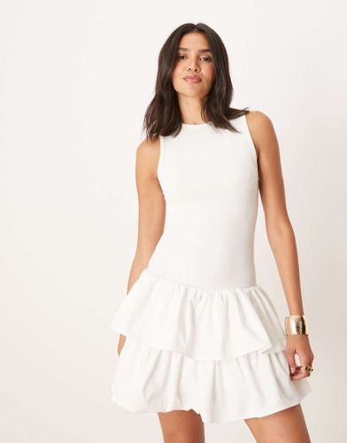 Robe courte ctel  volants - Ivoire - Sister Jane - Modalova
