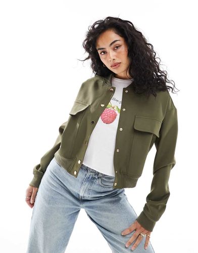 Veste bomber ajustée - Kaki - Style Cheat - Modalova