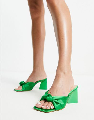 Mylah - Mules à talon nouées sur le devant en satin - Steve Madden - Modalova