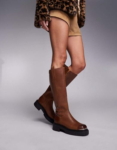 Constance - Bottes hauteur genou en cuir - Fauve - Steve Madden - Modalova