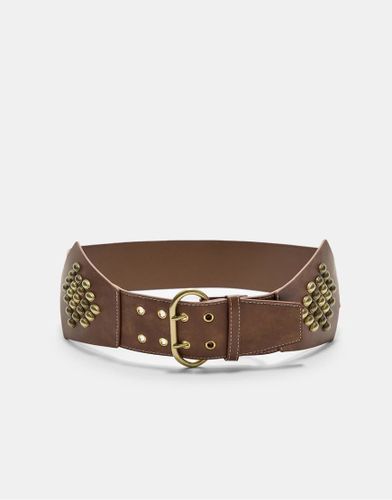 Ceinture large cloute - Marron - Stradivarius - Modalova