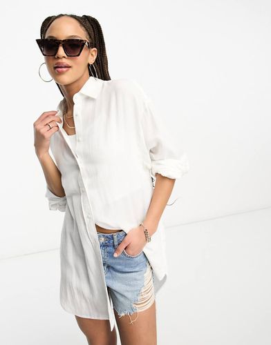 Chemise oversize en lin - Stradivarius - Modalova