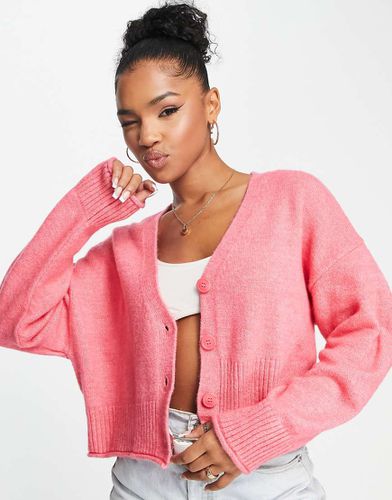 gilet court rose fushia