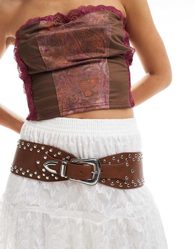 Grande ceinture cloutée style western - Stradivarius - Modalova