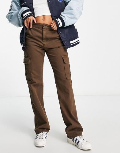 Pantalon cargo droit - délavé - Stradivarius - Modalova