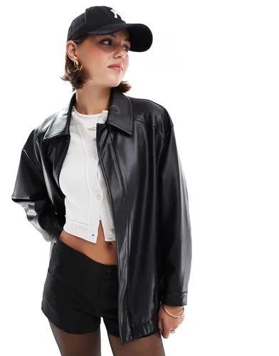 STR - Bomber en similicuir - Stradivarius - Modalova