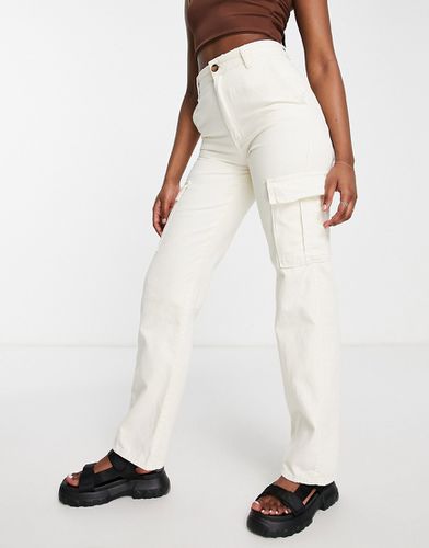 STR - Pantalon cargo droit - Écru - Stradivarius - Modalova