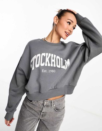 Sweat Stockholm - Anthracite - Stradivarius - Modalova