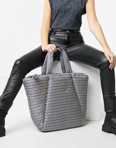 Sac cabas rembourré à carreaux - Stradivarius - Modalova