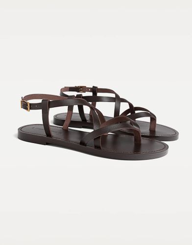 Sandales plates en cuir  brides - Stradivarius - Modalova