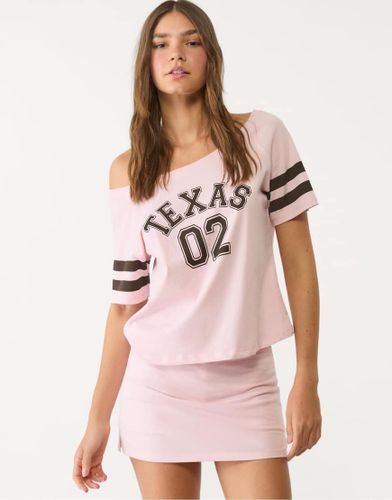T-shirt  manches courtes et imprim Texas - pastel - Stradivarius - Modalova