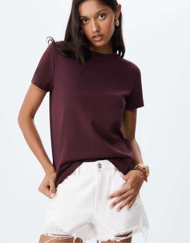 T-shirt basique doux coupe classique - Stradivarius - Modalova