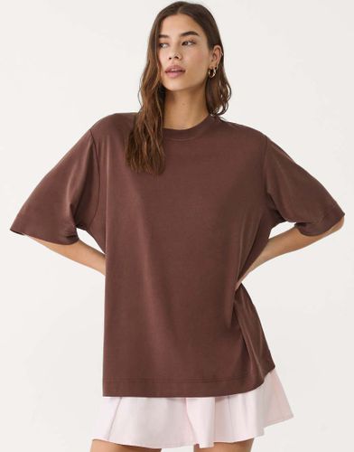 T-shirt oversize doux au toucher - Stradivarius - Modalova