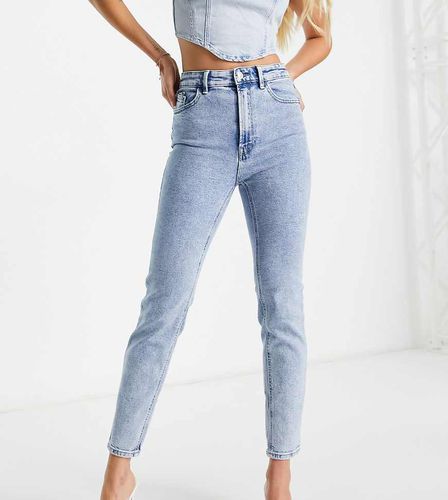 Tall - Jean mom stretch coupe slim - délavé - Stradivarius - Modalova