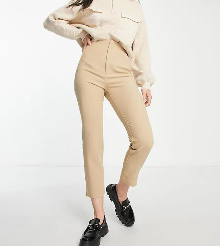 Tall - Pantalon habillé coupe slim - Beige - Stradivarius - Modalova