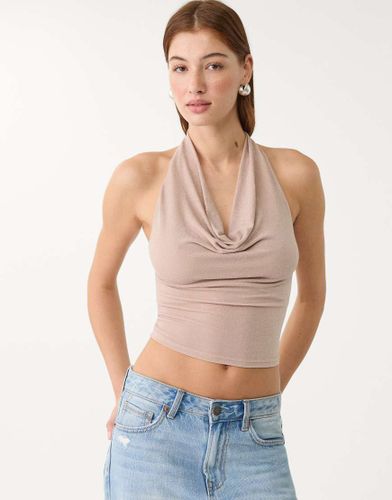 Top dos nu  paillettes - poudr - Stradivarius - Modalova