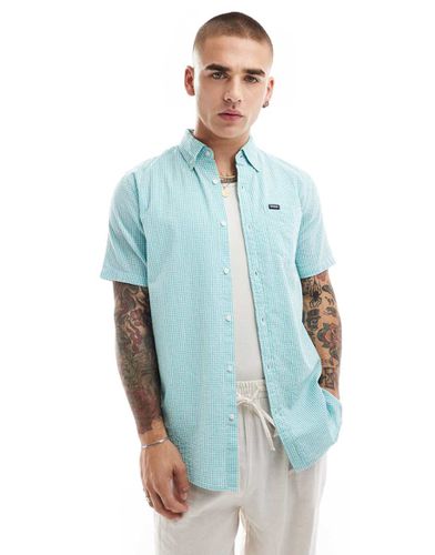 Chemise manches courtes en crépon à carreaux vichy - Menthe - Superdry - Modalova