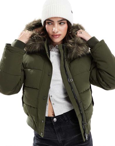 Everest - Bomber à capuche - Kaki militaire - Superdry - Modalova