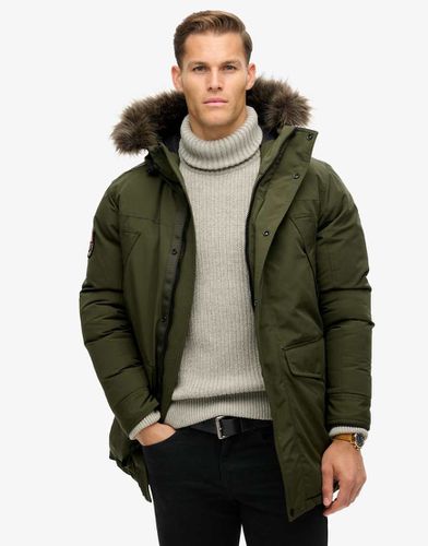 Everest - Parka avec fausse fourrure - kaki militaire - Superdry - Modalova