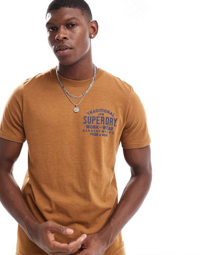 Machined Goods - T-shirt style fonctionnel - Tabac foncé chiné - Superdry - Modalova