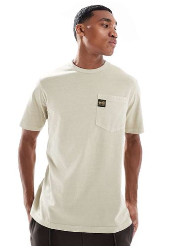 T-shirt à poche et coutures contrastantes - Beige pélican - Superdry - Modalova