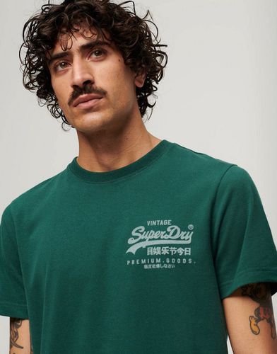 T-shirt avec logo vintage sur la poitrine - Ben chiné - Superdry - Modalova