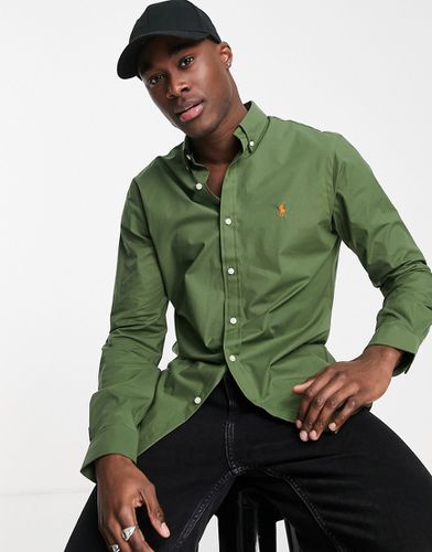 Chemise ajustée avec logo emblématique - olive - Polo Ralph Lauren - Modalova