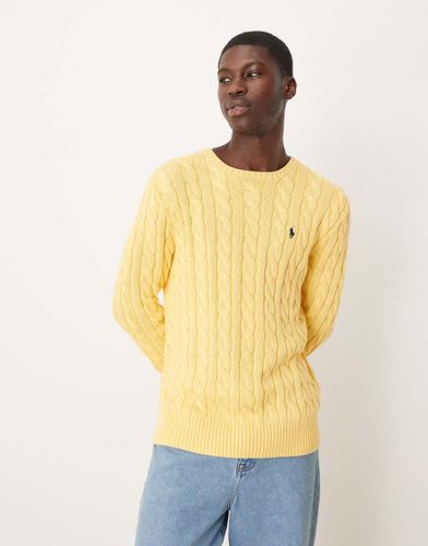 Driver - Pull en maille torsade de coton avec logo emblmatique - Polo Ralph Lauren - Modalova