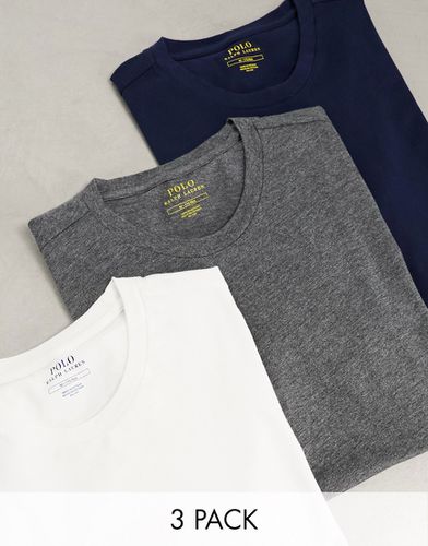 Lot de 3 t-shirts confort - /gris/blanc - Polo Ralph Lauren - Modalova
