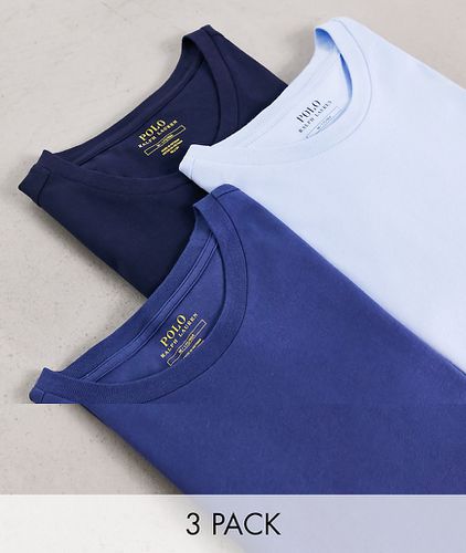 Lot de 3 t-shirts confort - Bleu/marine - Polo Ralph Lauren - Modalova