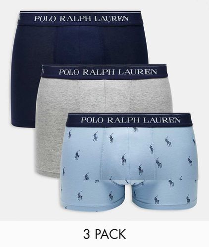 Lot de 3 boxers avec taille à logo - , gris et marine - Polo Ralph Lauren - Modalova