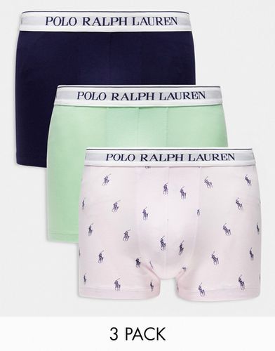 Lot de 3 boxers avec taille griffée - / marine - Polo Ralph Lauren - Modalova