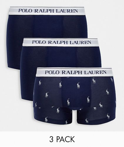 Lot de 3 boxers avec logo poney sur l'ensemble - Polo Ralph Lauren - Modalova