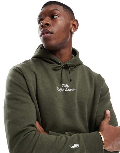 Sweat à capuche en double maille avec inscription logo au centre - foncé chiné - Polo Ralph Lauren - Modalova