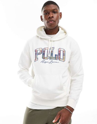 Sweat à capuche en polaire à logo à carreaux style universitaire - cassé - Polo Ralph Lauren - Modalova