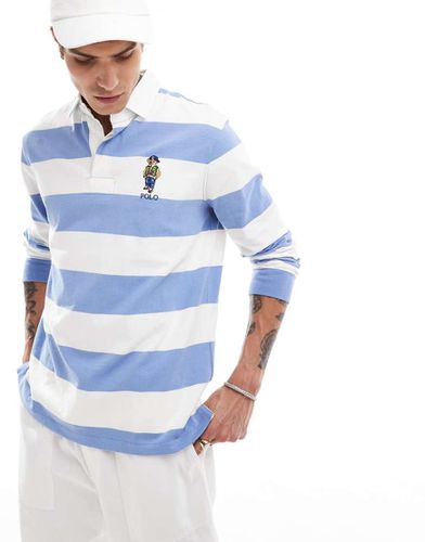 Polo de rugby rayé avec logo ours style universitaire - /blanc - Polo Ralph Lauren - Modalova