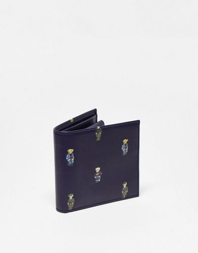 Portefeuille en cuir avec logo ours sur l'ensemble - Polo Ralph Lauren - Modalova