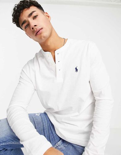 Top henley manches longues avec logo joueur de polo flammé - Polo Ralph Lauren - Modalova