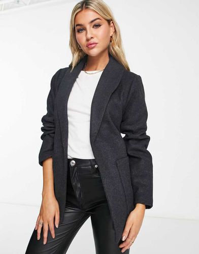 Alicia - Blazer avec liens à la taille - Anthracite - Pieces - Modalova