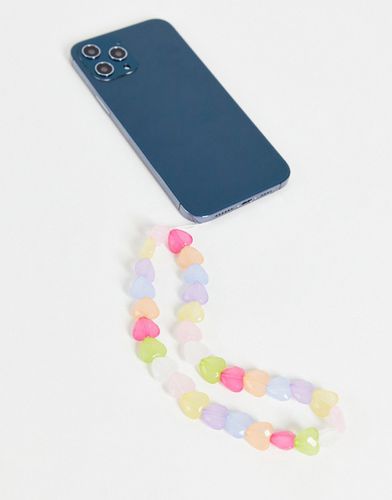 Breloque à perles en forme de caur pour téléphone - Pastel - Pieces - Modalova