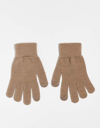 Gants en maille pour écran tactile - Camel - Pieces - Modalova